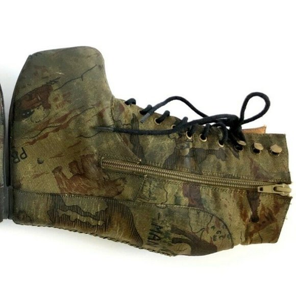 JEFFREY CAMPBELL Damsel Map Platform Bootie Sz 5 - Picture 4 of 8